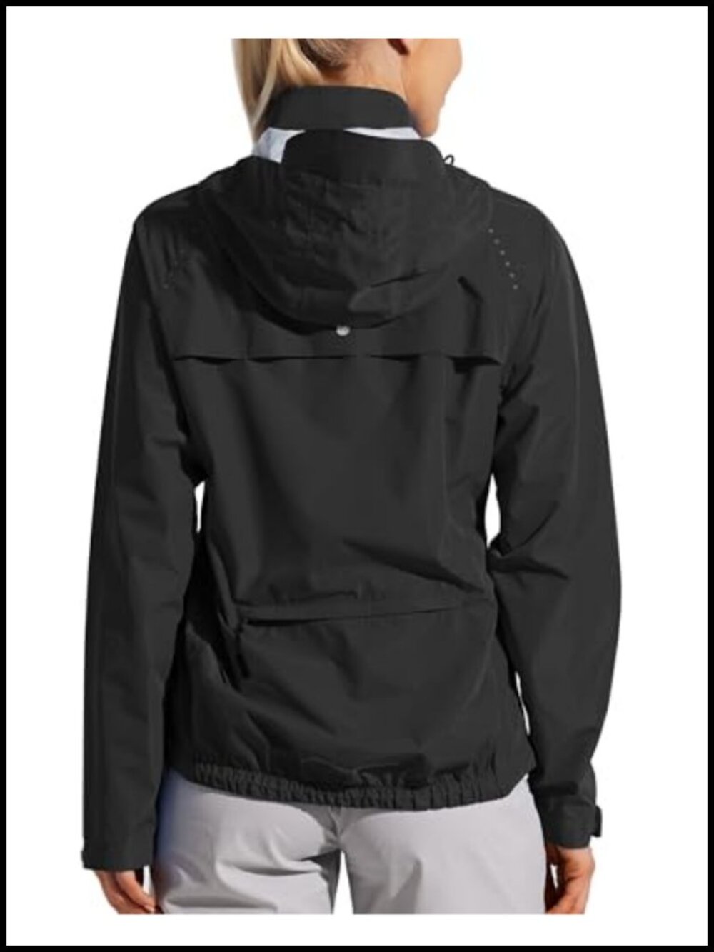 Women's Cycling Running Windbreaker Rain Jacket Water Resistant Packable Hooded